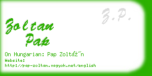 zoltan pap business card